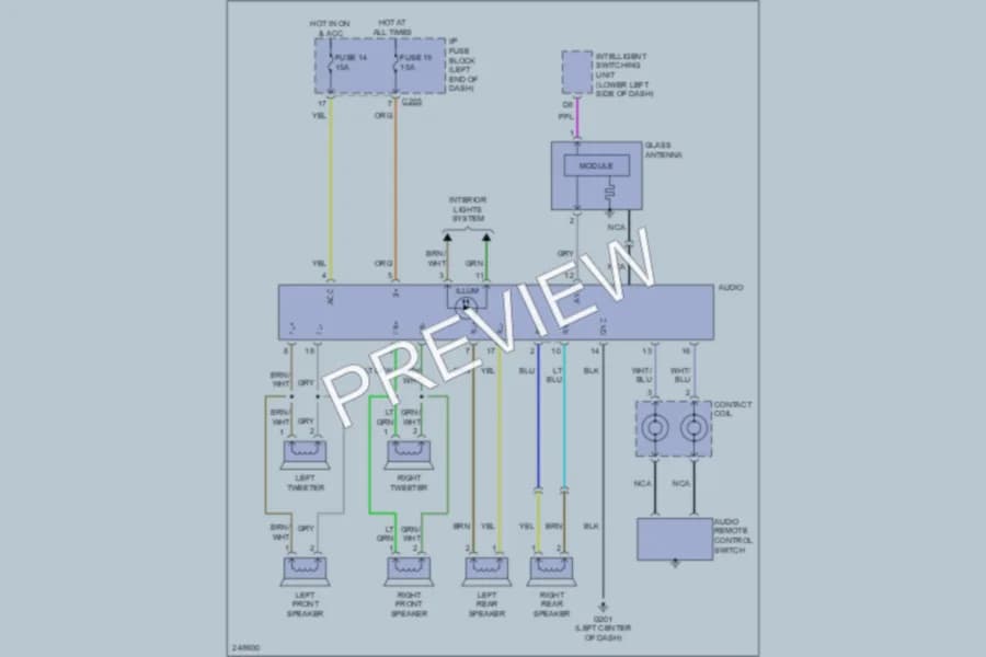 2006 Suzuki Verona Radio wiring diagram preview
