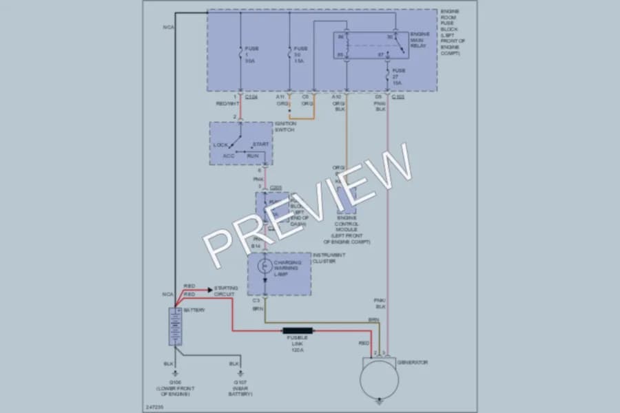 2006 Suzuki Verona Starting Charging wiring diagram preview