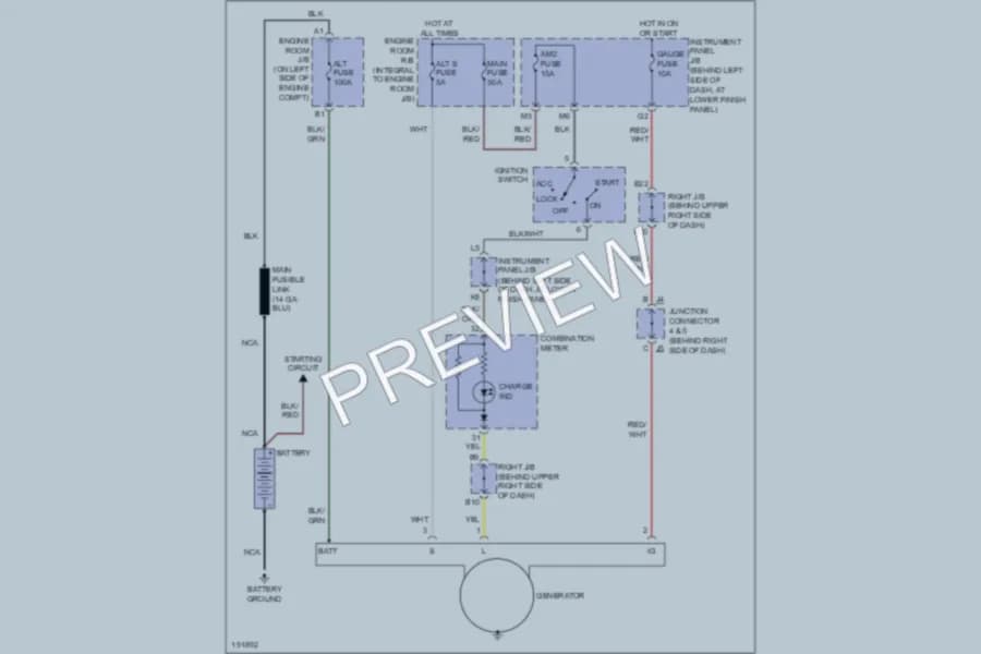 2006 Toyota Corolla Starting Charging wiring diagram preview