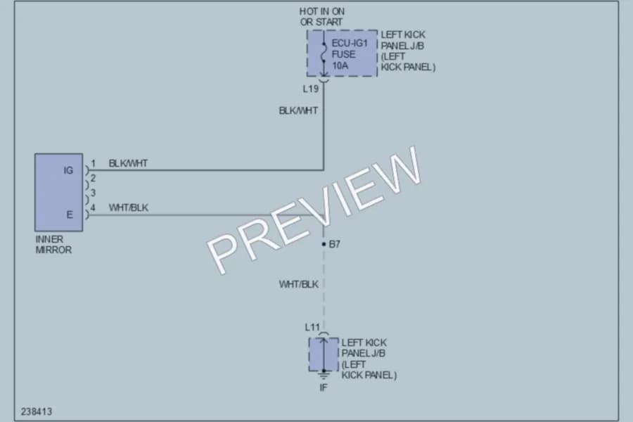 2006 Toyota LandCruiser Power Mirrors wiring diagram preview
