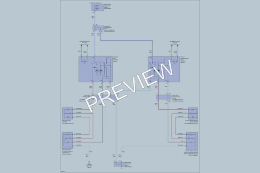 2006 Toyota LandCruiser Power Seats wiring diagram preview