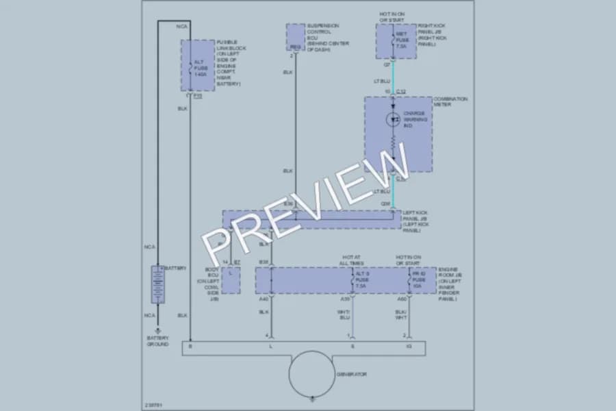 2006 Toyota LandCruiser Starting Charging wiring diagram preview