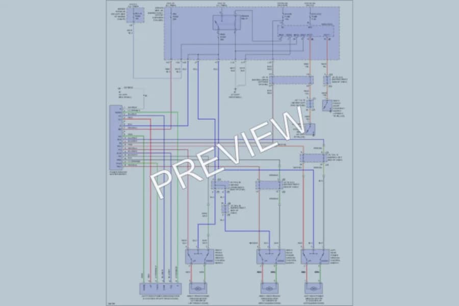2006 Toyota Sienna Power Windows wiring diagram preview