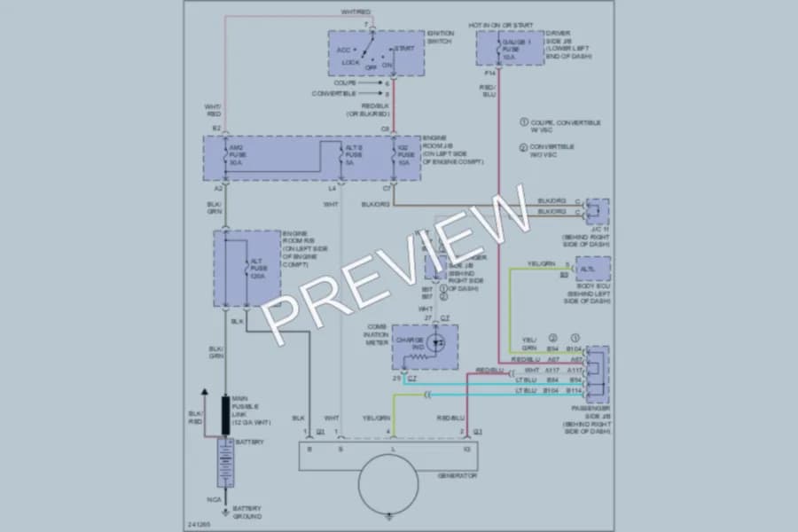 2006 Toyota Solara Starting Charging wiring diagram preview