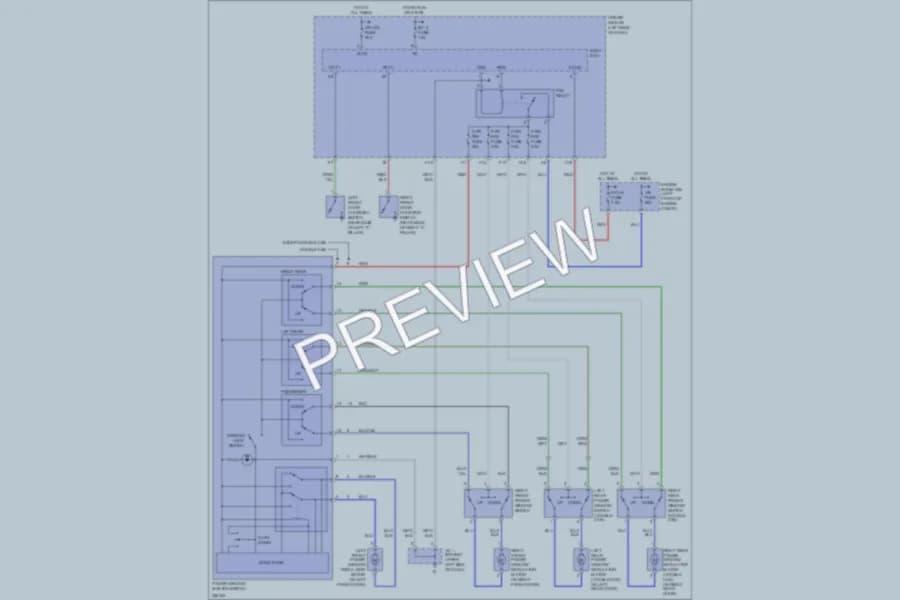 2006 Toyota Tacoma Power Windows wiring diagram preview