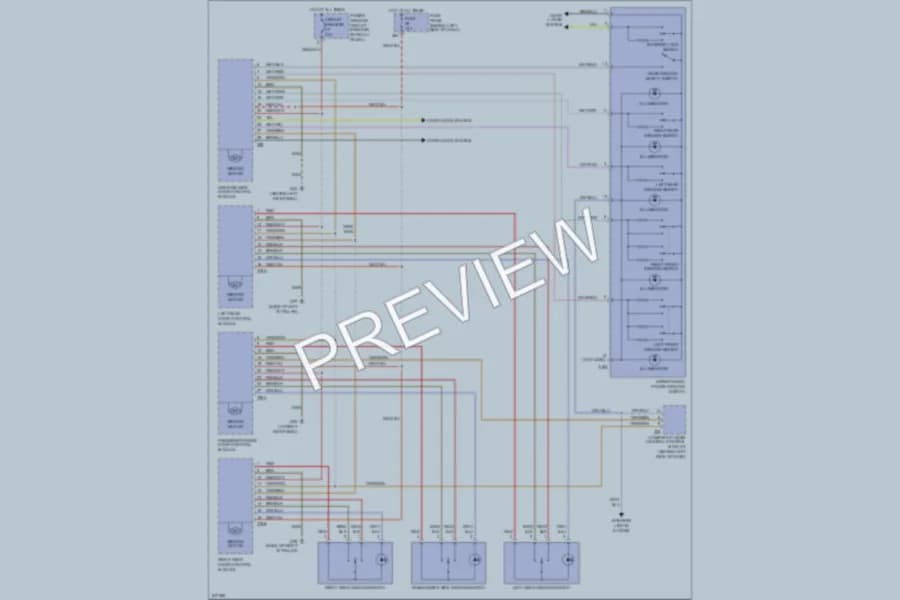 2006 Volkswagen GTI Power Windows wiring diagram preview