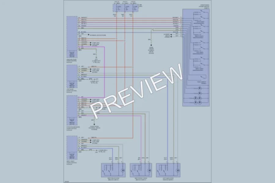 2006 Volkswagen Jetta Power Windows wiring diagram preview