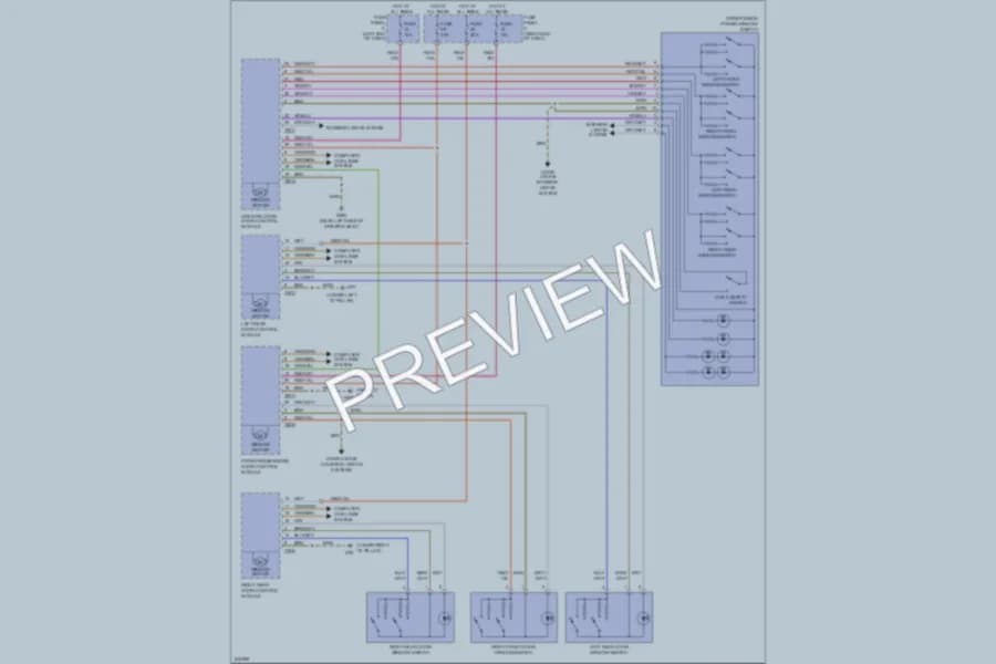 2006 Volkswagen Passat Power Windows wiring diagram preview