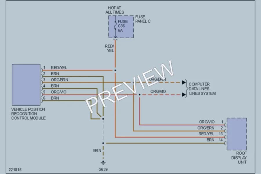 2006 Volkswagen Touareg Instrument Cluster wiring diagram preview