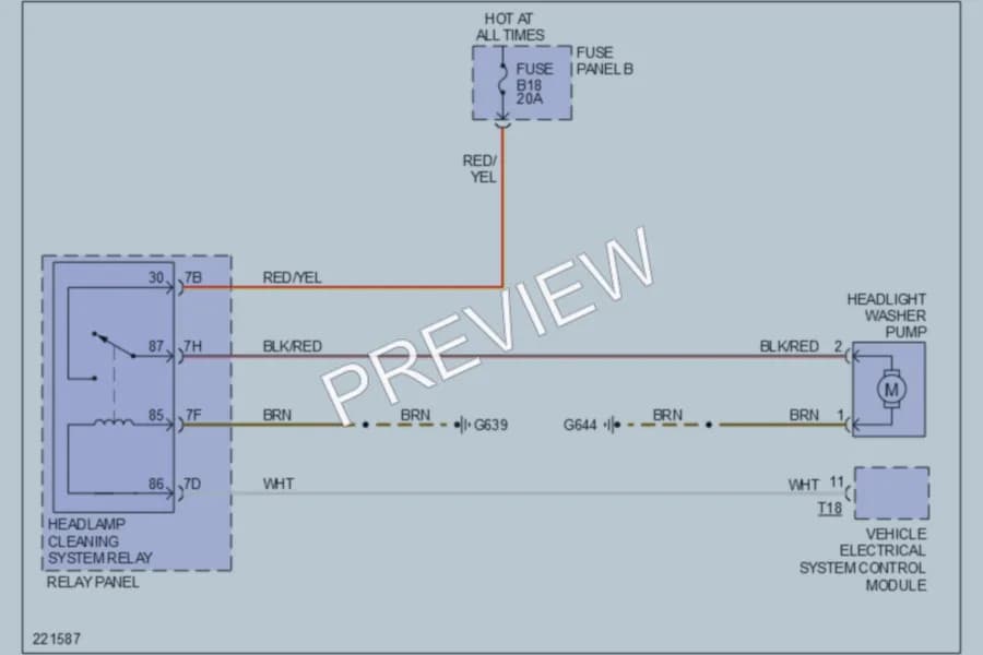 2006 Volkswagen Touareg Wiper Washer wiring diagram preview