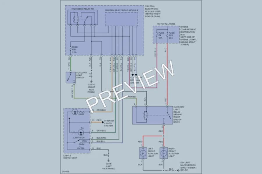 2006 Volvo C70 Exterior Lights wiring diagram preview