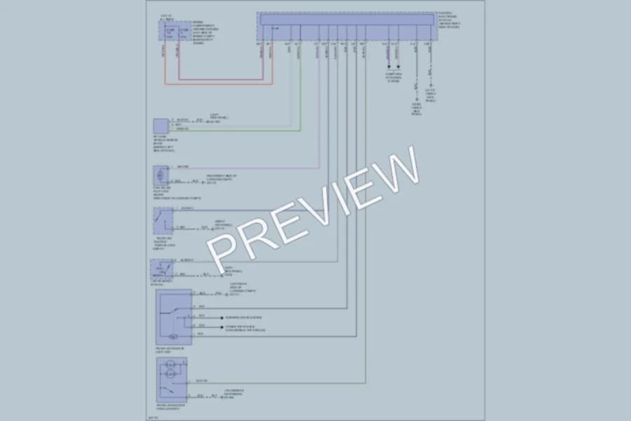 2006 Volvo C70 Trunk Tailgate Fuel Door wiring diagram preview