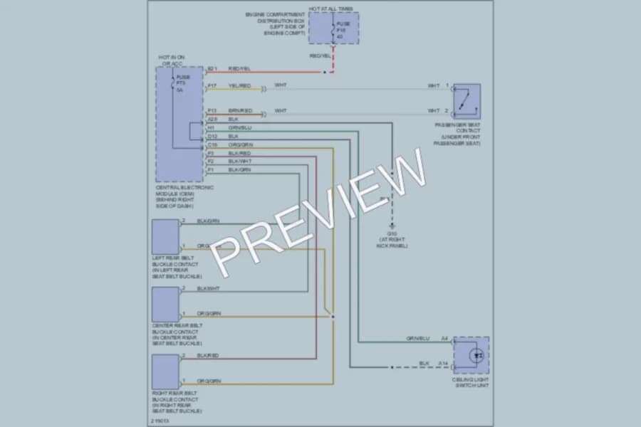 2006 Volvo S40 Warning Systems wiring diagram preview