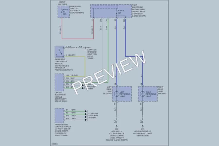 2006 Volvo XC70 Exterior Lights wiring diagram preview