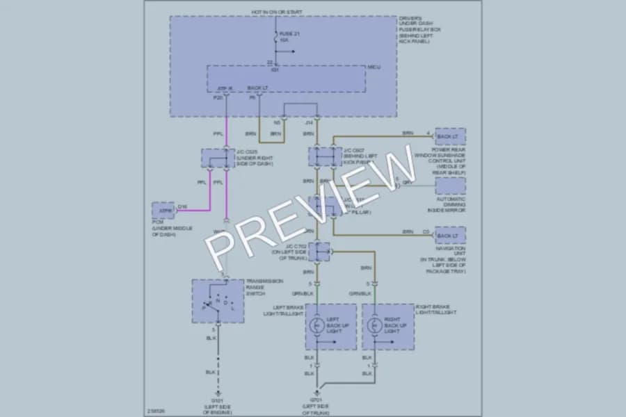 2007 Acura RL Exterior Lights wiring diagram preview