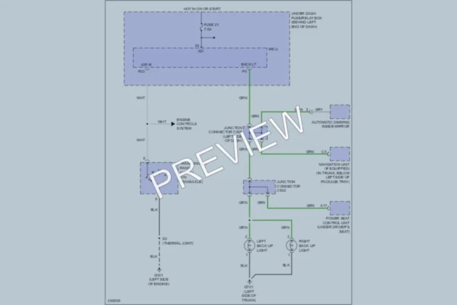 2007 Acura TL Exterior Lights wiring diagram preview