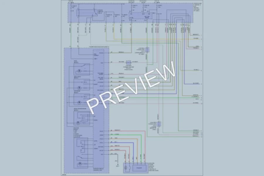 2007 Acura TL Power Windows wiring diagram preview