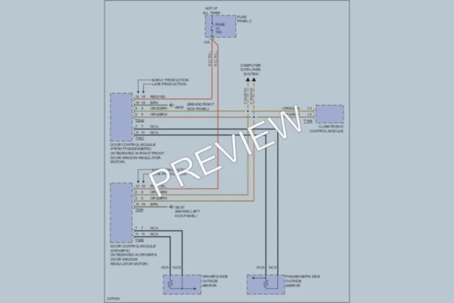 2007 Audi A3 Defoggers wiring diagram preview