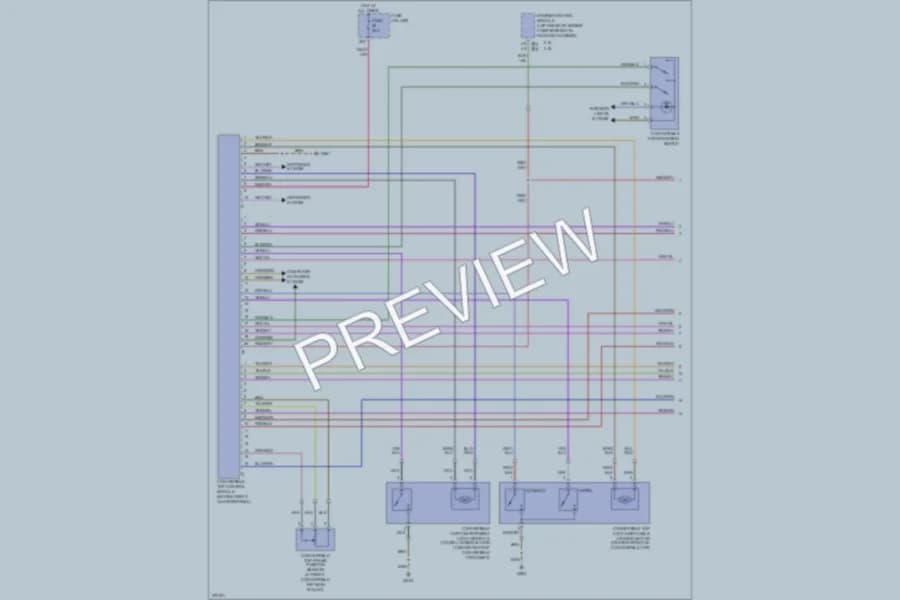 2007 Audi A4 Power Top Sunroof wiring diagram preview