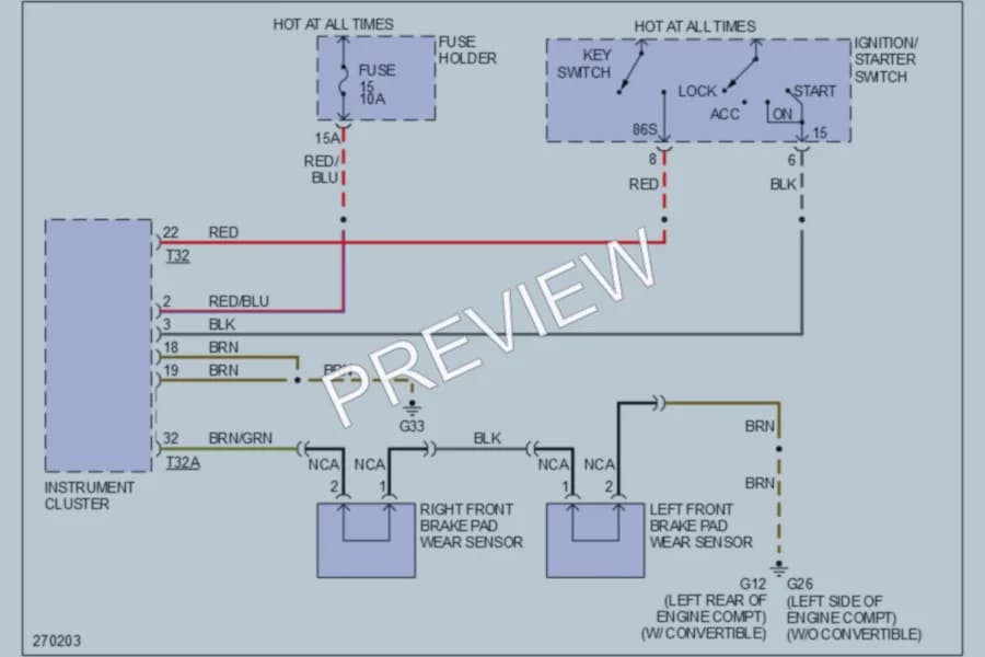 2007 Audi A4 Warning Systems wiring diagram preview
