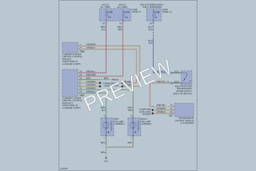2007 Audi Q7 Exterior Lights wiring diagram preview