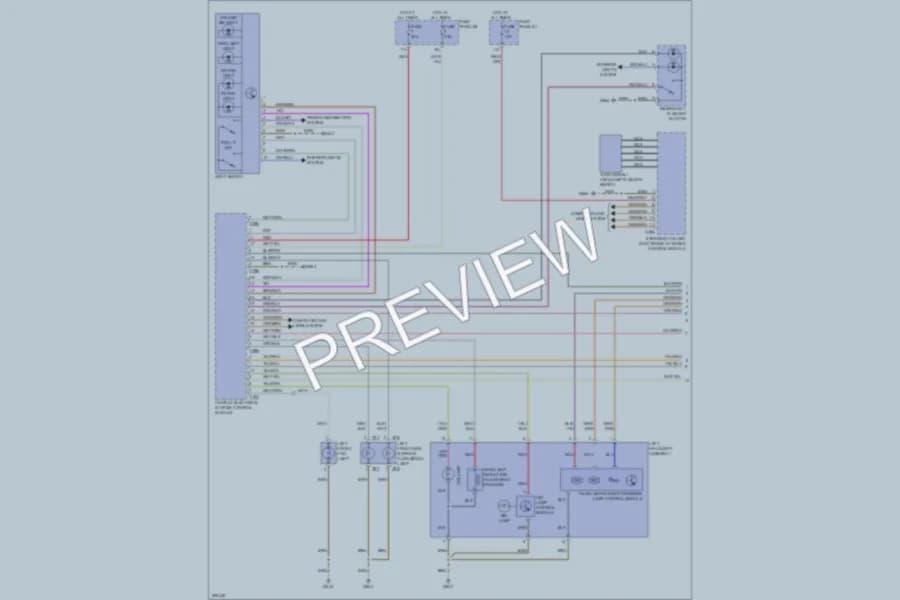 2007 Audi Q7 Headlights wiring diagram preview