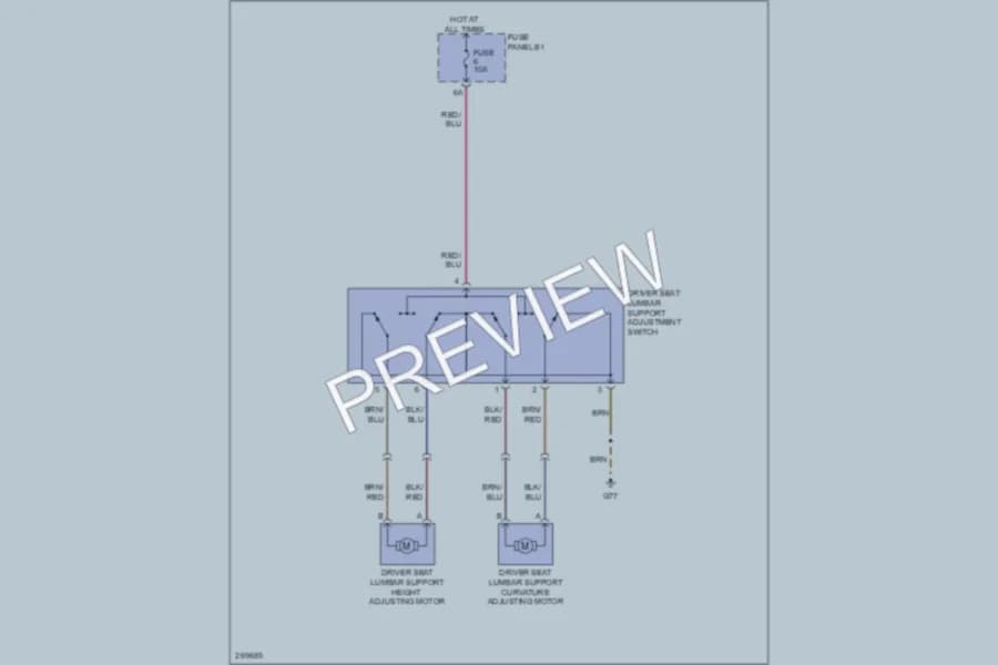 2007 Audi Q7 Power Seats wiring diagram preview