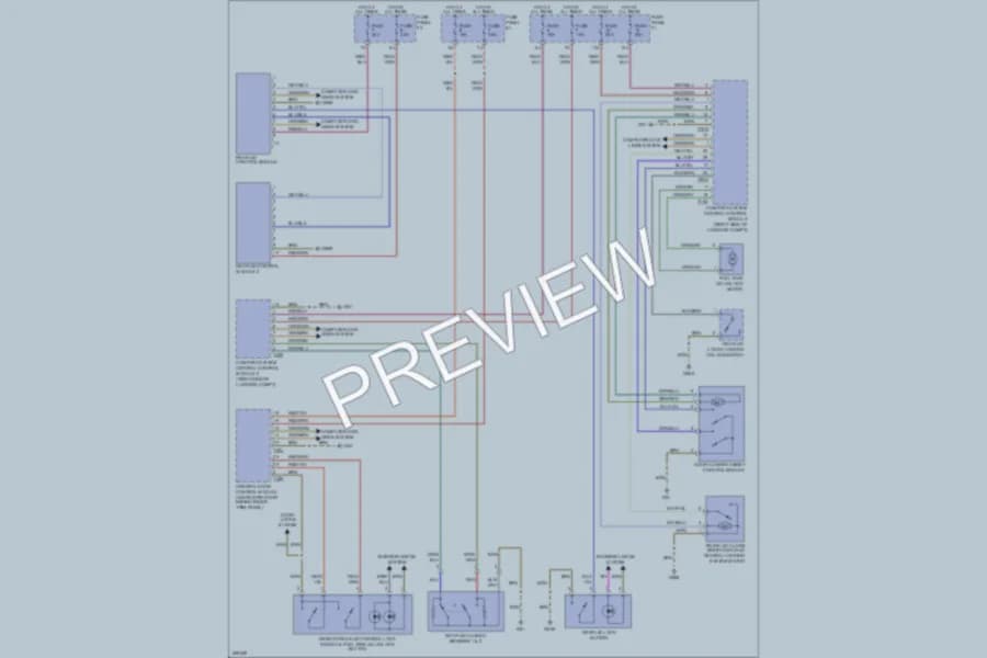 2007 Audi Q7 Trunk Tailgate Fuel Door wiring diagram preview