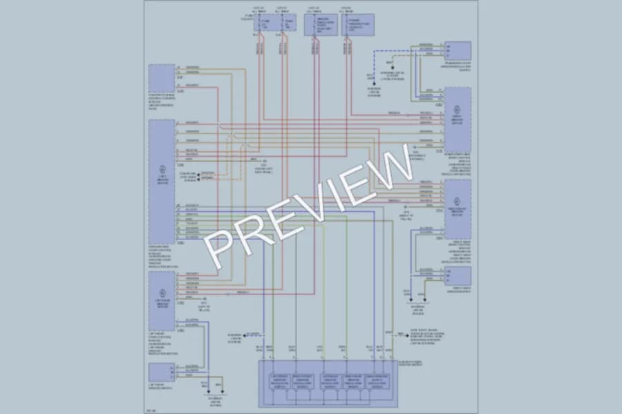 2007 Audi RS4 Power Windows wiring diagram preview