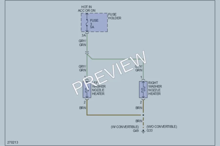 2007 Audi RS4 Wiper Washer wiring diagram preview