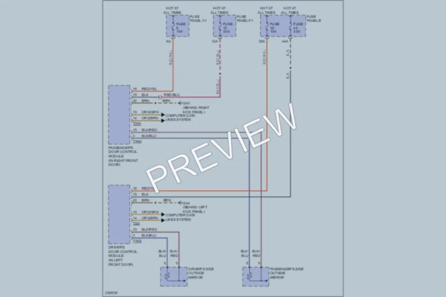 2007 Audi S6 Defoggers wiring diagram preview