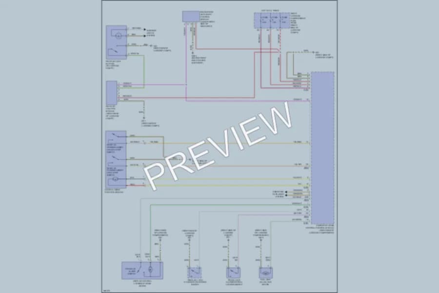 2007 Audi S8 Trunk Tailgate Fuel Door wiring diagram preview