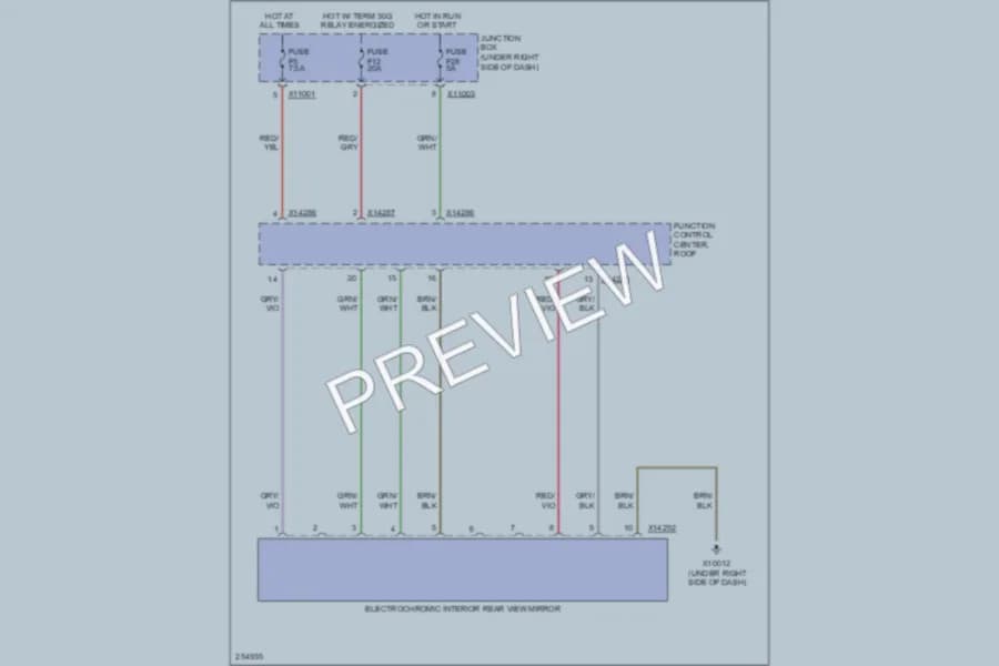 2007 BMW 328i Power Mirrors wiring diagram preview