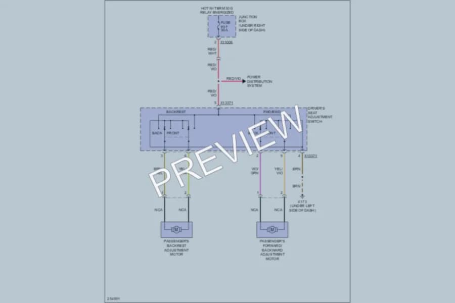 2007 BMW 328xi Power Seats wiring diagram preview