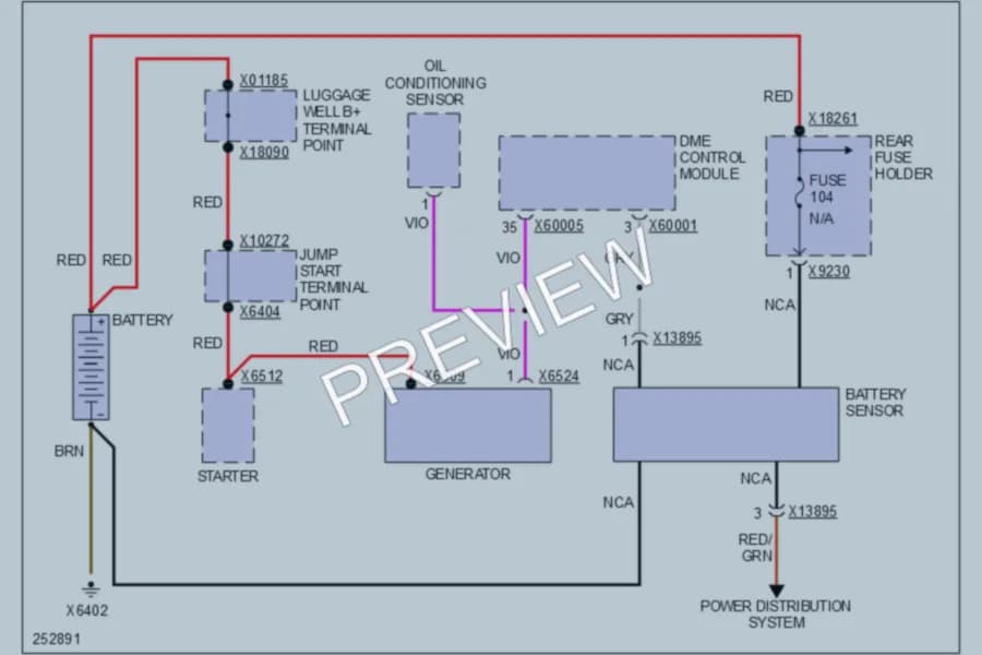 2007 BMW 335xi Starting Charging wiring diagram preview