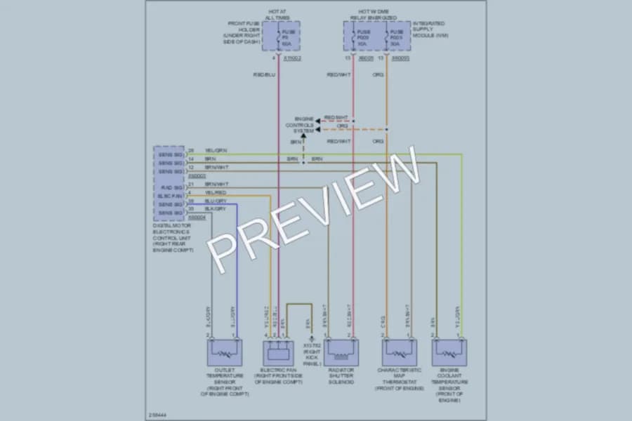 2007 BMW 550i Cooling Fan wiring diagram preview
