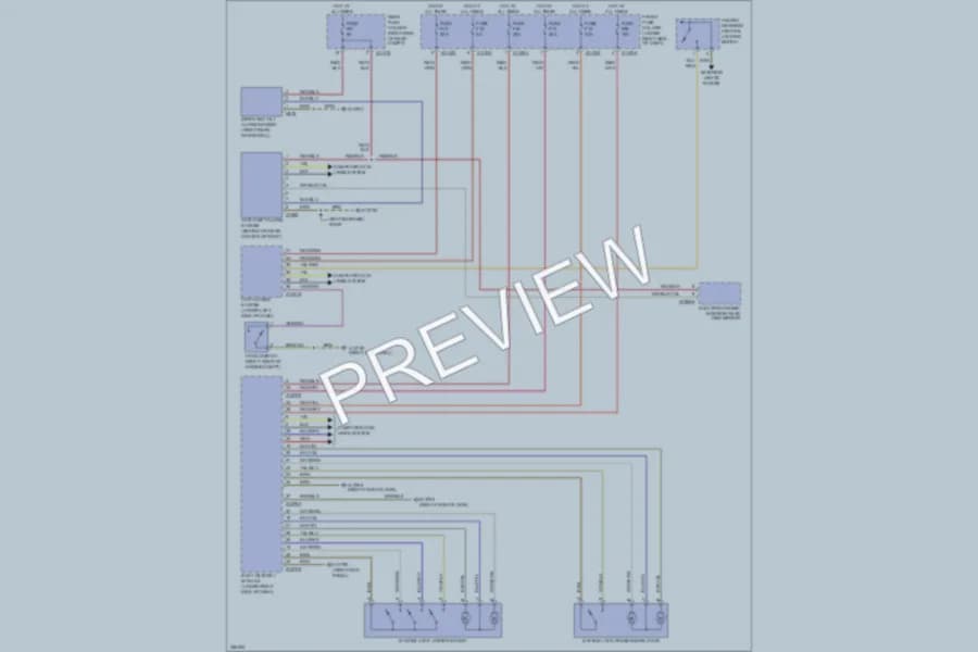 2007 BMW 550i Power Door Locks wiring diagram preview
