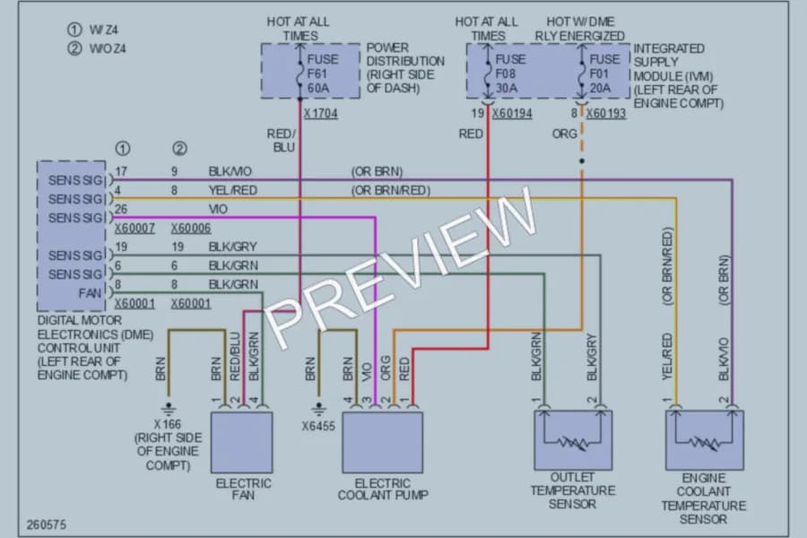 2007 BMW MCoupe Cooling Fan wiring diagram preview