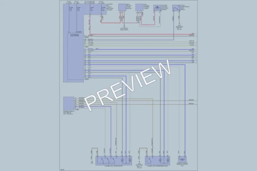 2007 BMW X5 Power Door Locks wiring diagram preview