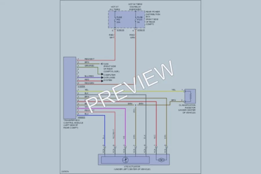 2007 BMW X5 Transmission wiring diagram preview