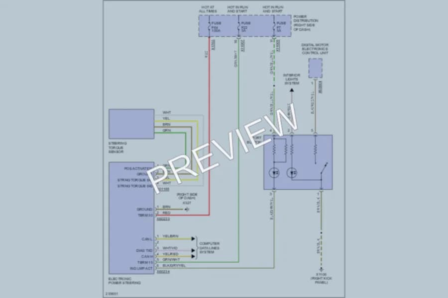 2007 BMW Z4 Electronic Power Steering wiring diagram preview