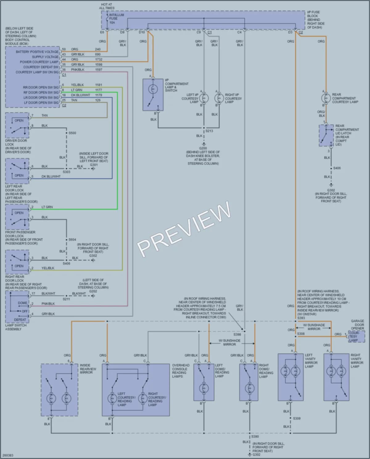2007 Buick Allure Interior Lights wiring diagram preview