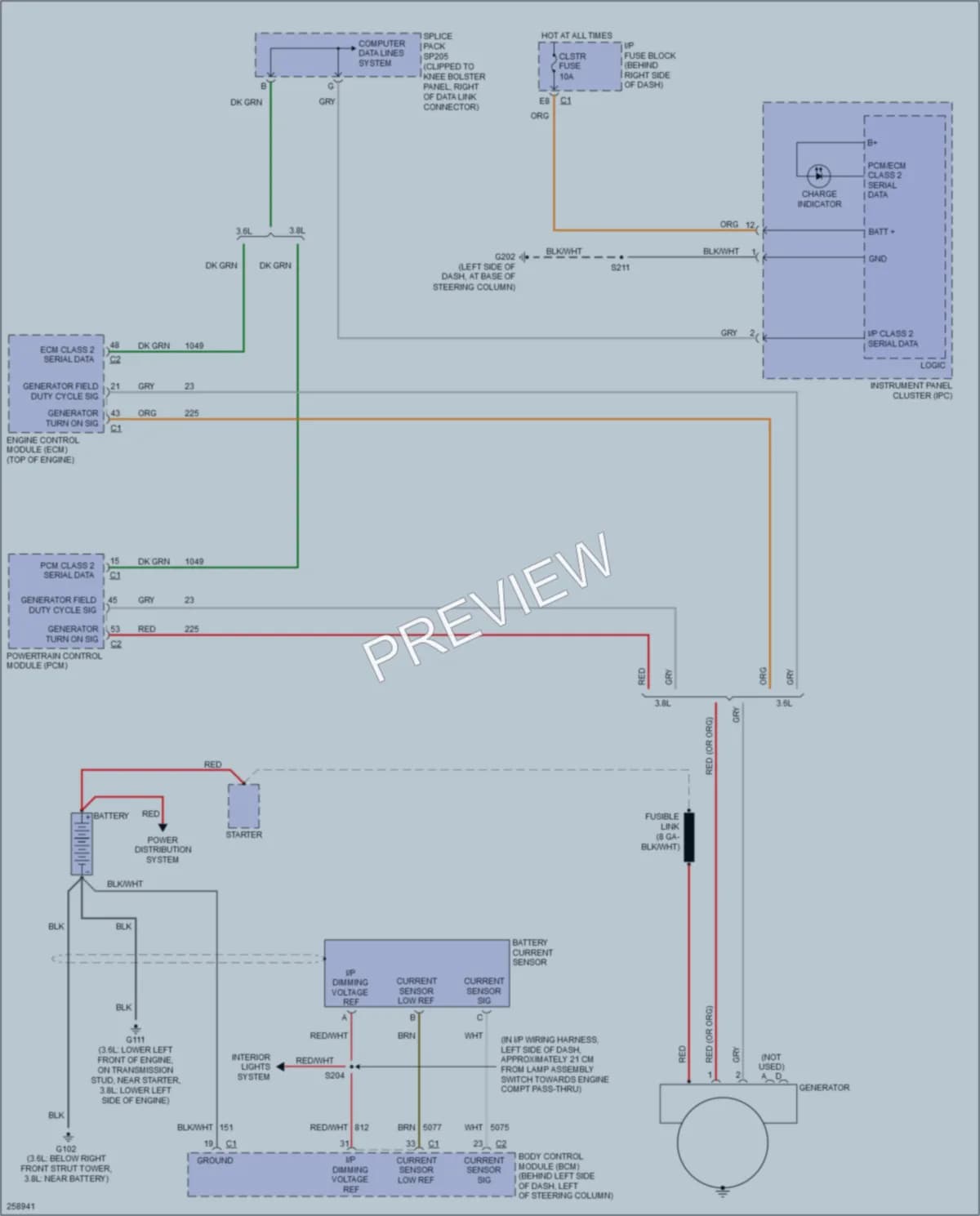 2007 Buick Allure Starting Charging wiring diagram preview