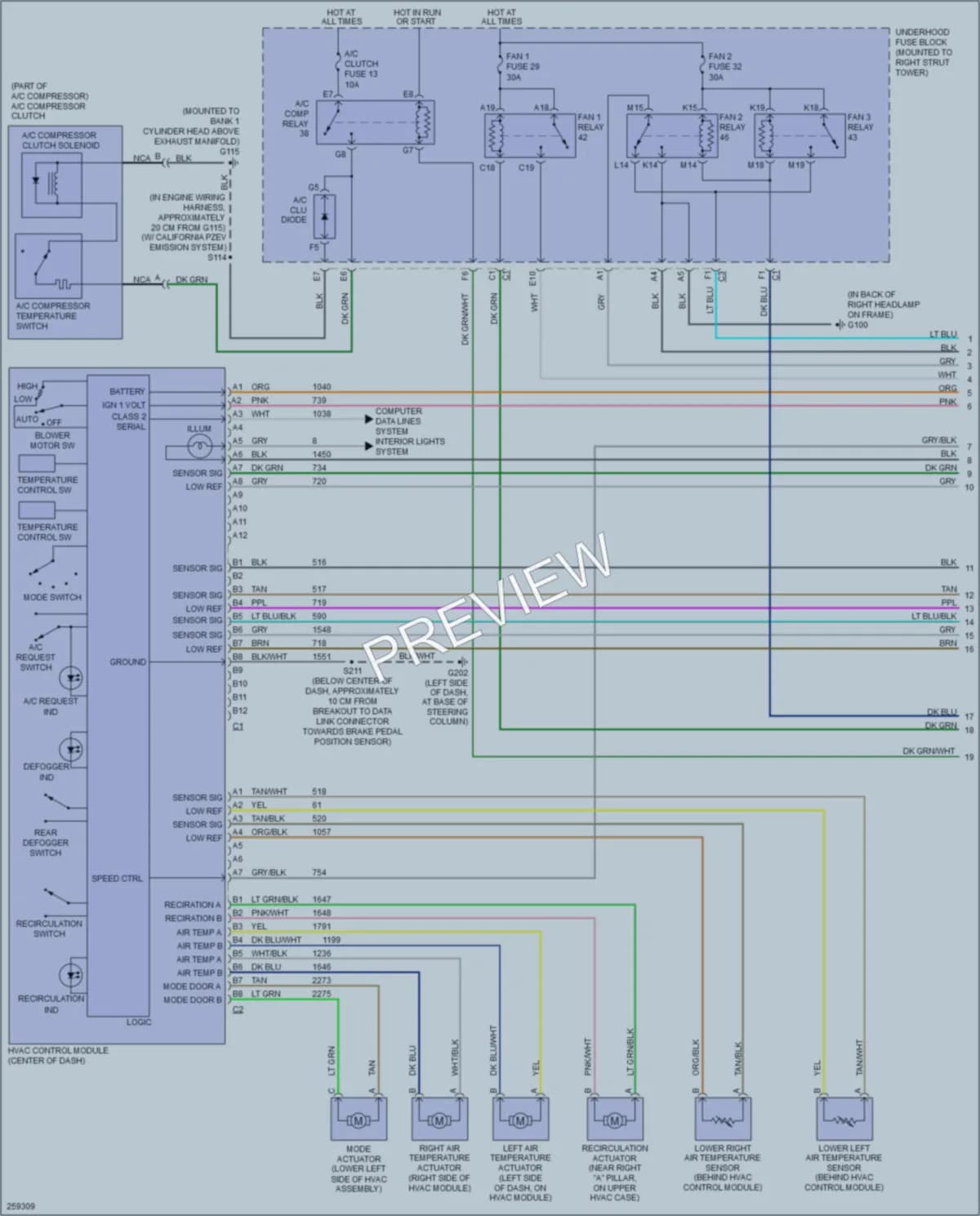 2007 Buick LaCrosse Air Conditioning wiring diagram preview