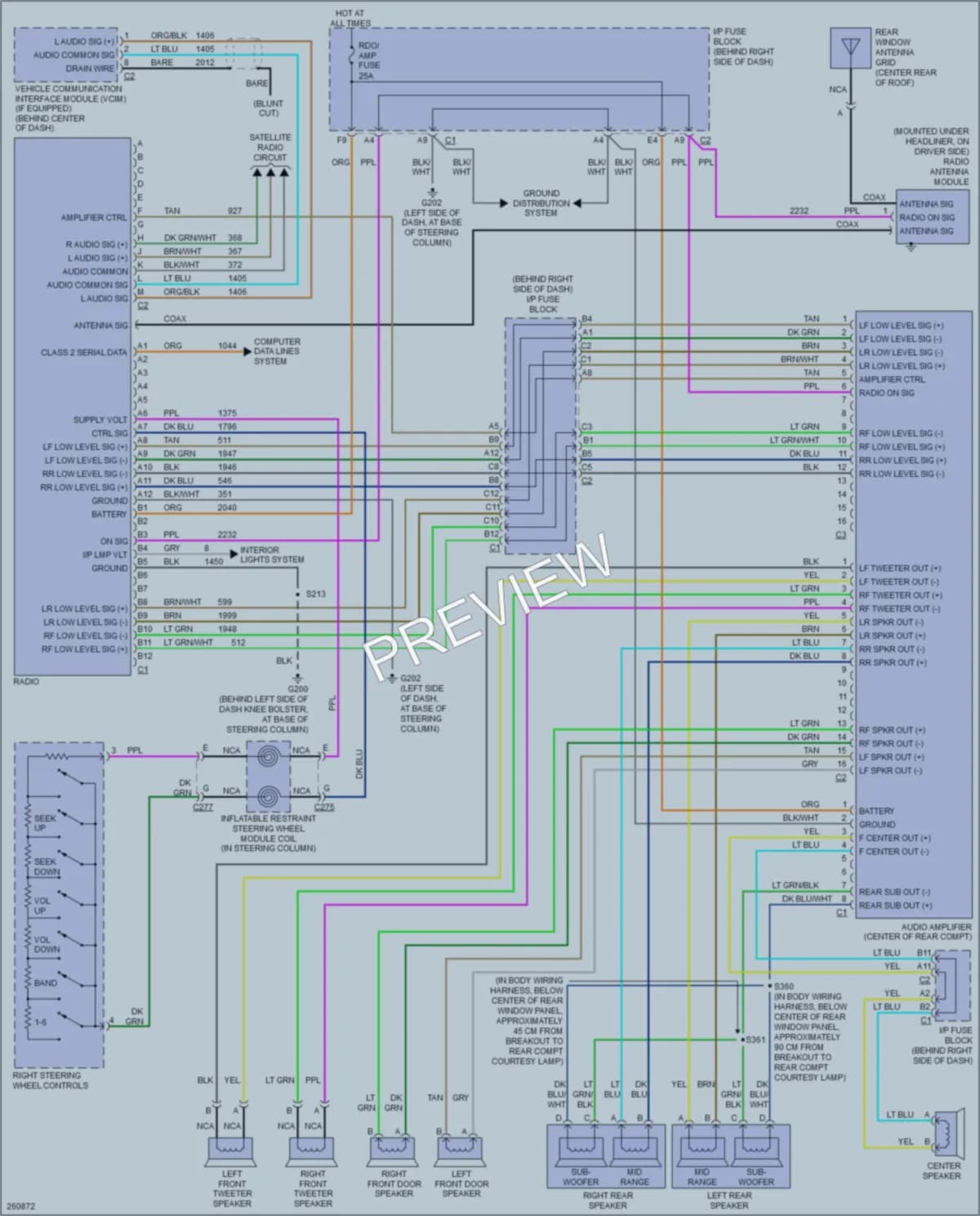 2007 Buick LaCrosse Radio wiring diagram preview