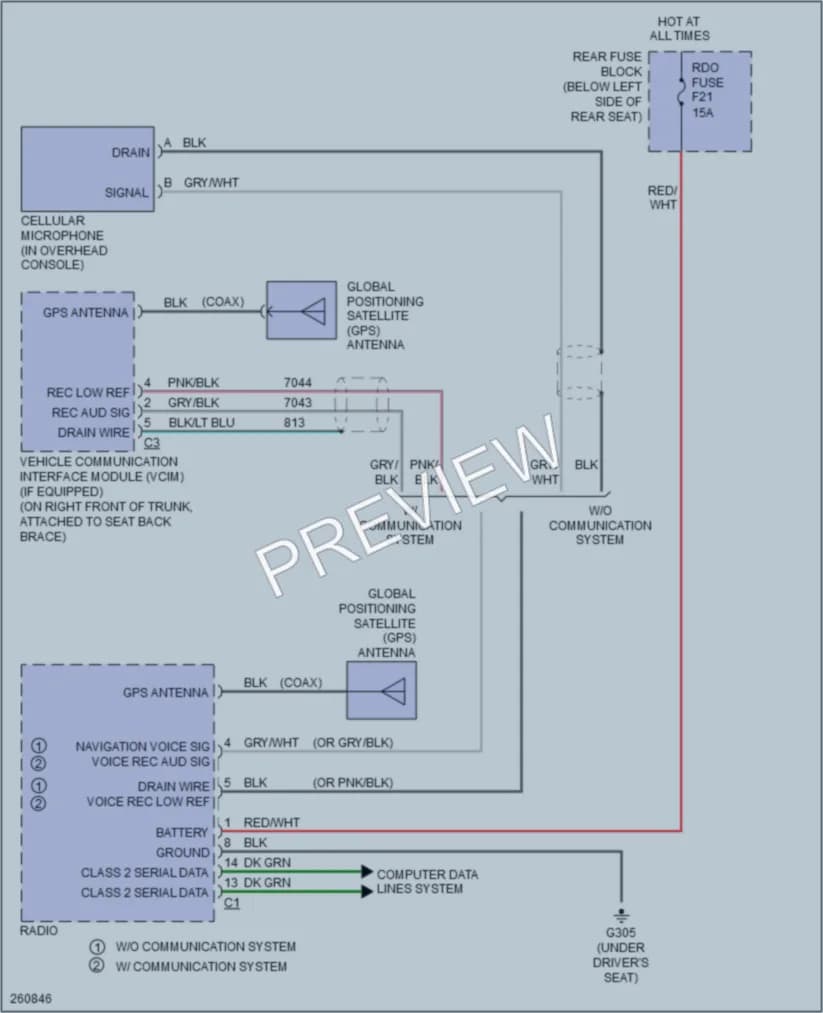 2007 Buick Lucerne Navigation wiring diagram preview