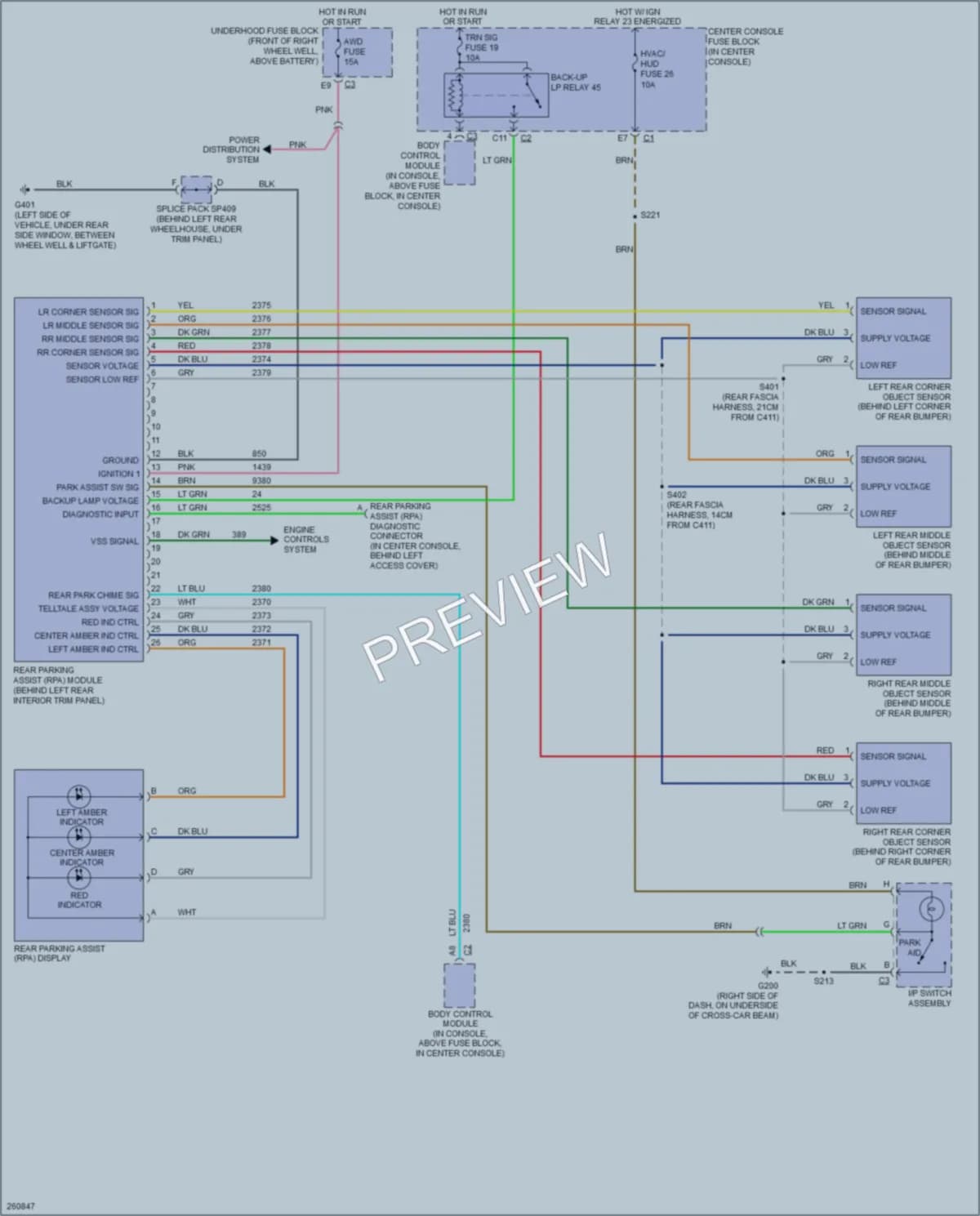 2007 Buick Rendezvous Navigation wiring diagram preview