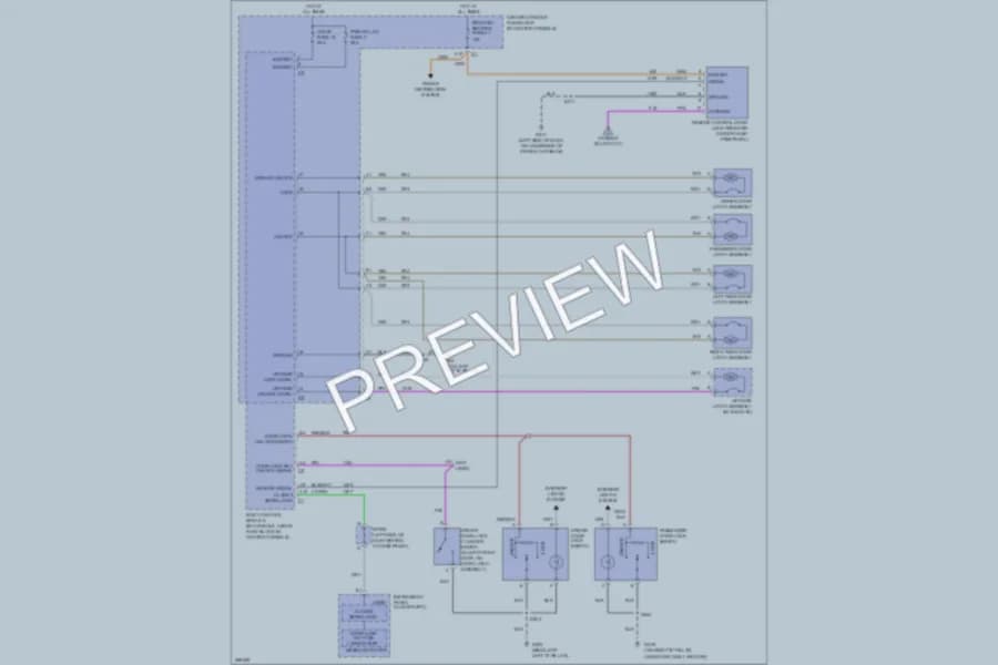 2007 Buick Rendezvous Power Door Locks wiring diagram preview