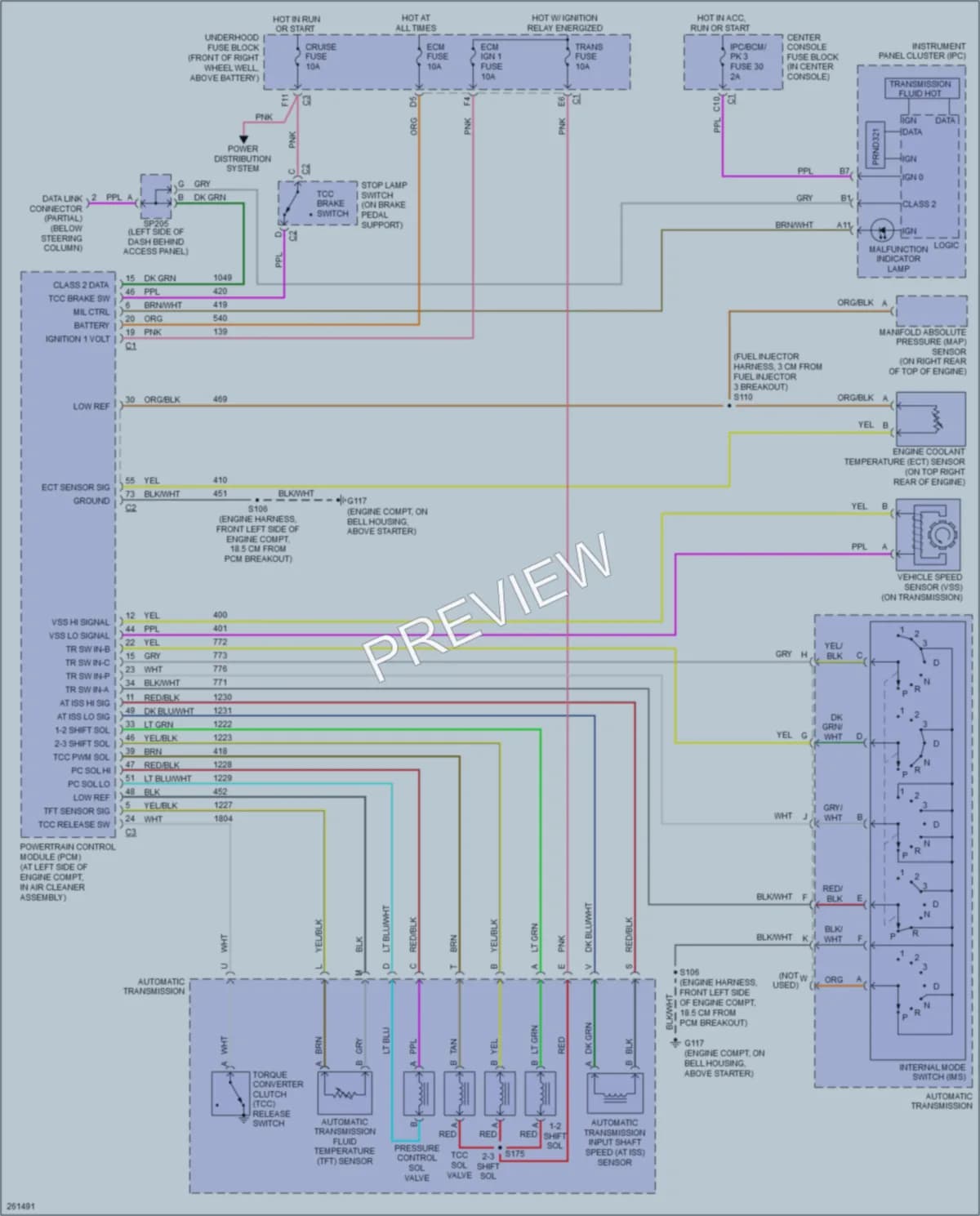 2007 Buick Rendezvous Transmission wiring diagram preview