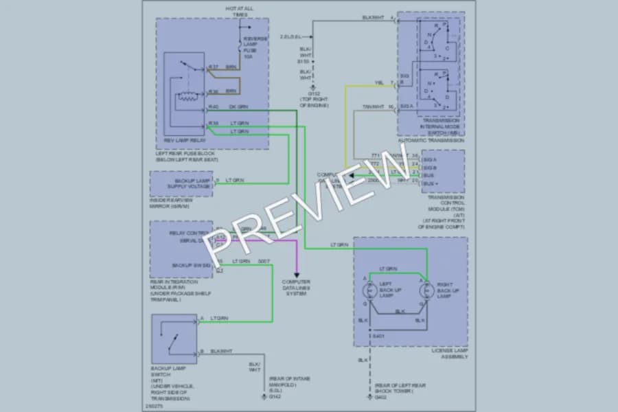 2007 Cadillac CTS Exterior Lights wiring diagram preview